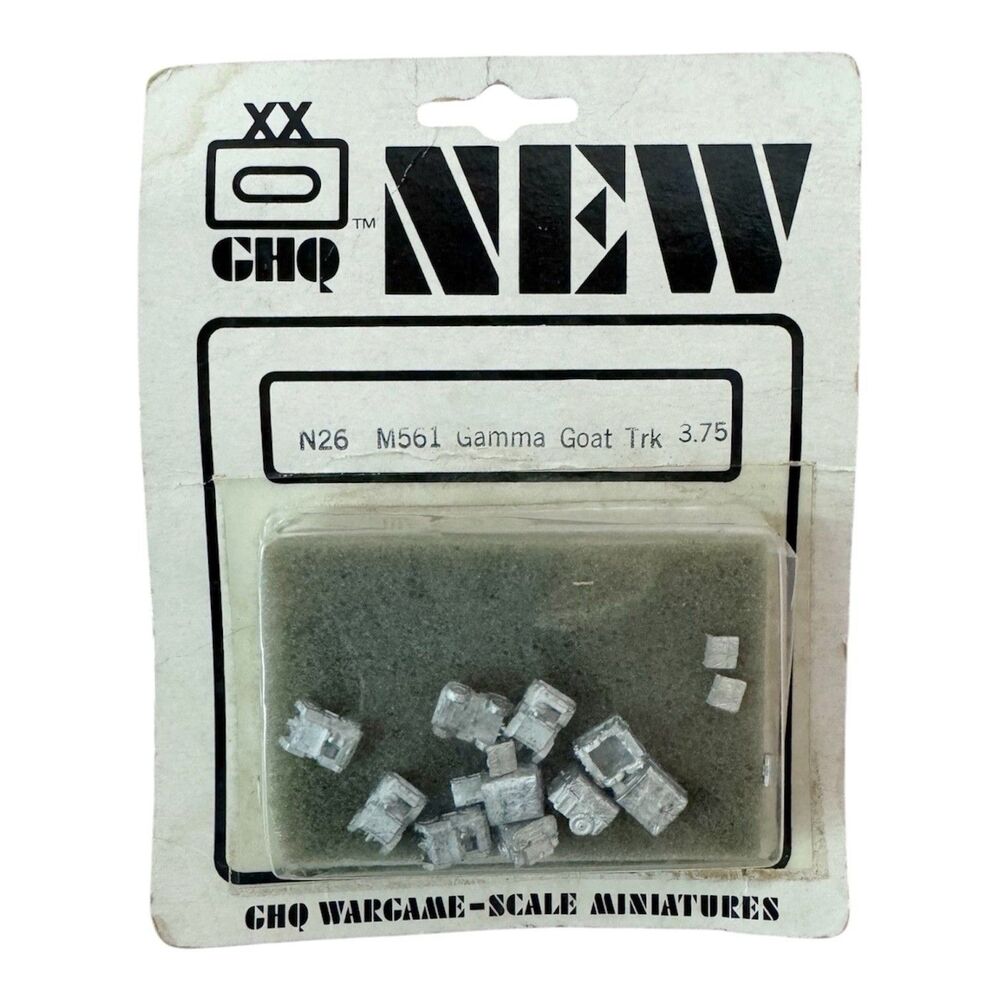 (A7)Vintage GHQ Micro Armour 1:285 N26 M561 Gamma Goat Truck Wargaming Miniature